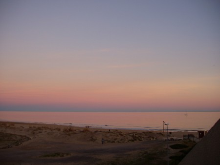 Un coucher de soleil depuis la terrasse